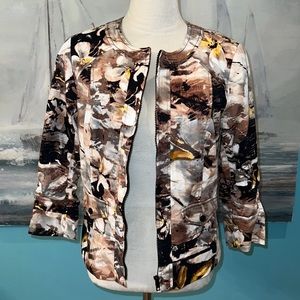 Coldwater Creek Multicolor Abstract Jacket